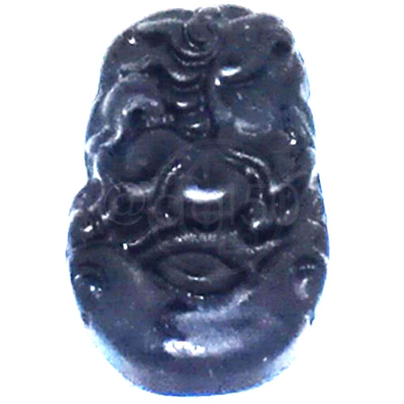 Mata Kalung/Liontin Ukiran Shio Kuda Batu Giok Hitam Alami/Natural Black Jade Asli Alam 12