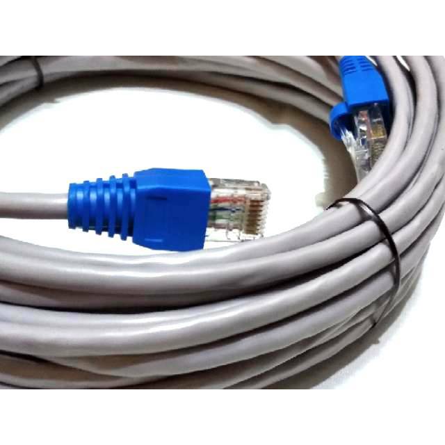 Kabel Lan UTP Cat5E 10 meter siap pakai sudah dicrimping rj45 dan plug booth