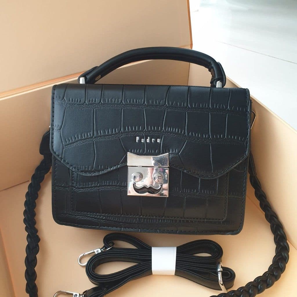 TAS P3DRO CROCO TALI KEPANG Tas Selempang Wanita 2 TALI Murah Import Tas Import Fashion Wanita Perem
