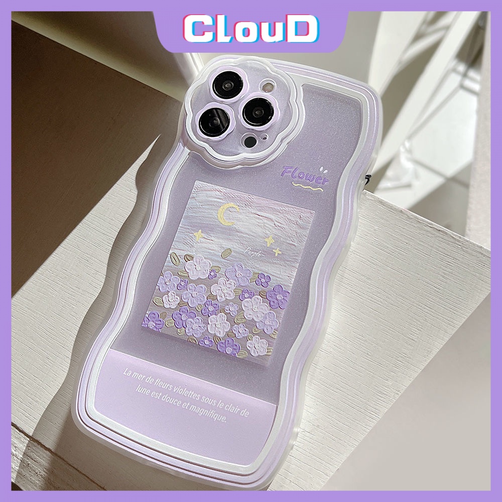 Soft Case Pelindung Kamera Motif Lukisan Bunga Untuk iPhone 11 12 13 Pro MAX 6 6s 7 8 Plus XR SE 2020 X XS MAX