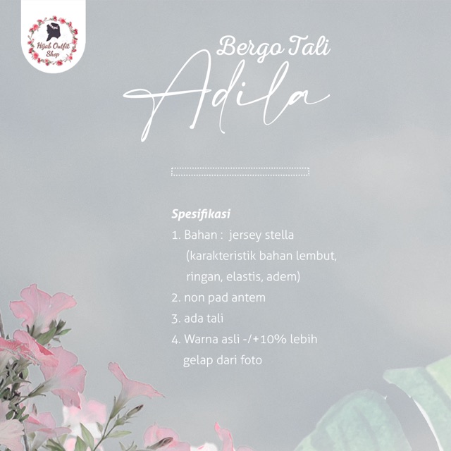 bergo tali adila / bergo tali daily / bergo tali couple anak dan ibu