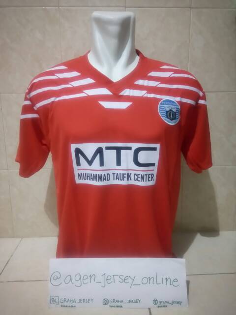 Jersey Persitara Jakarta Utara 2017 Away Merah Retro Lokal