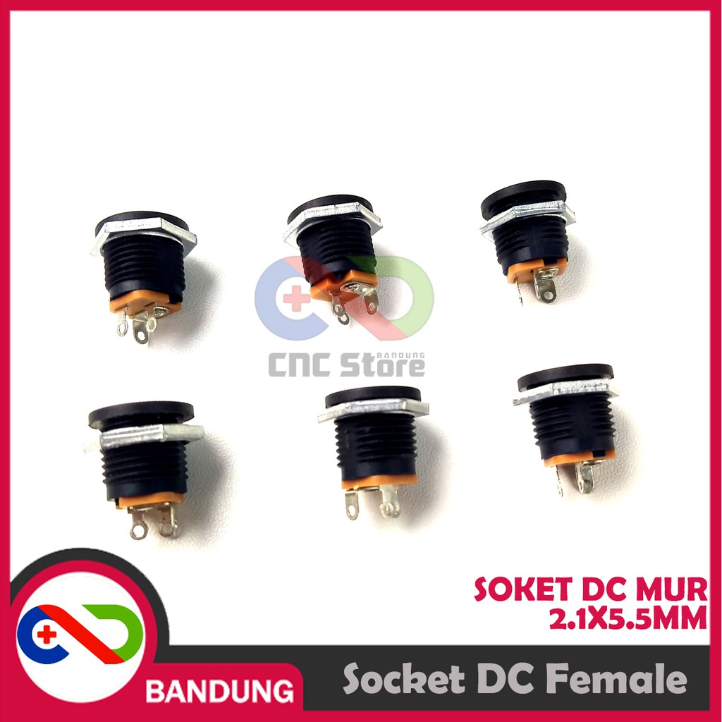 SOCKET SOKET DC MUR 2.1X5.5MM PANEL MOUNT FEMALE POWER SUPPLY BULAT