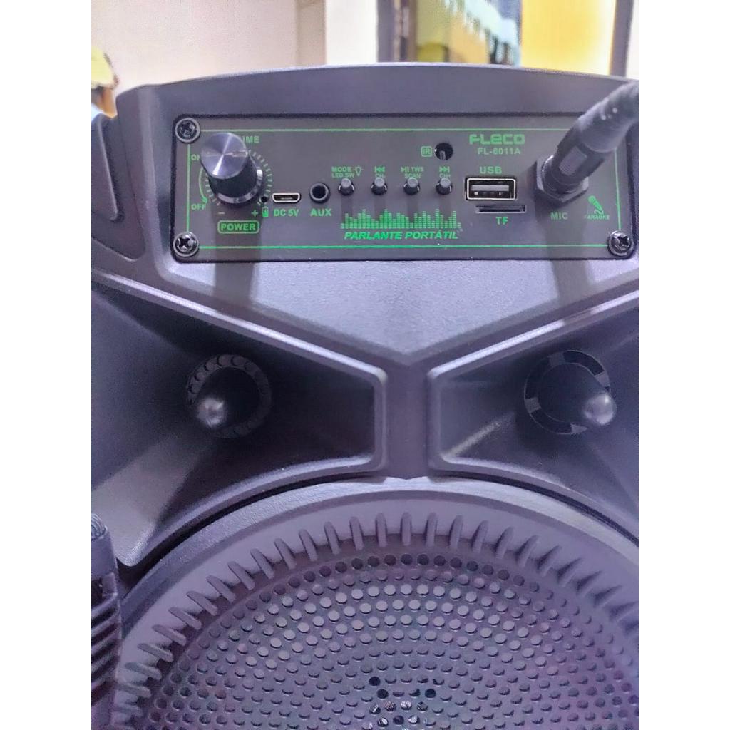 TERMURAH ~ // Speaker Bluetooth Fleco F-6011A Speaker Karaoke 6,5 BIG SOUND +BONUS MIC // Speaker Bluetooth Portable Karaoke 6,5 in // Fleco FL-6011A | FMS