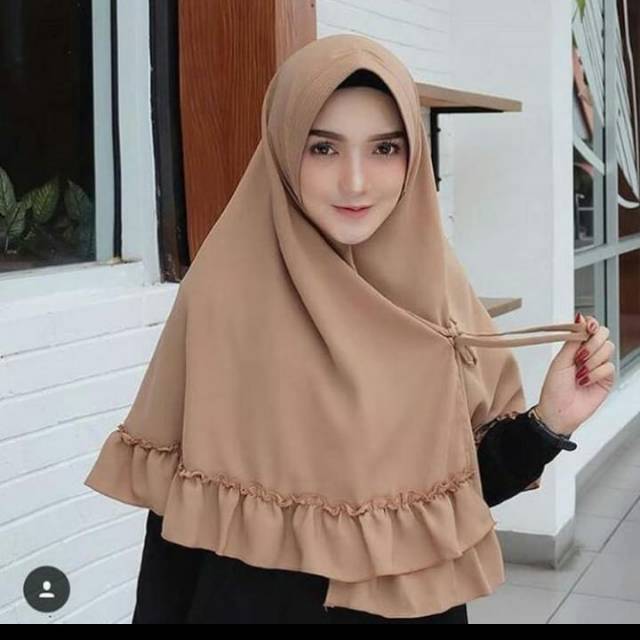 Khimar kikis / khimar rempel tali /khimar ruffle tali