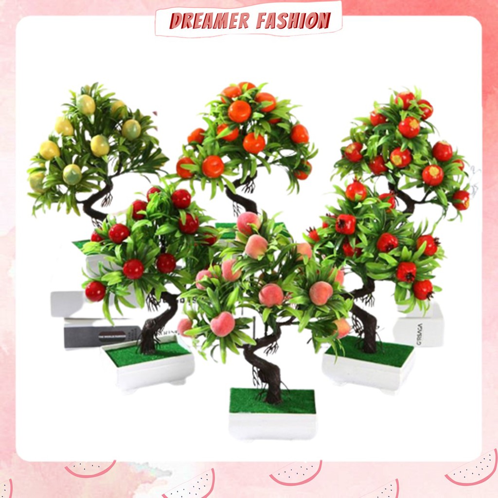 DF Ornamen Bunga plastik Buatan Dekorasi Rumah/ Flower Artifisial Vas Pot Bunga Buah BUNGA KODE 14