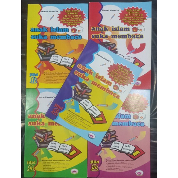 Buku anak Islam suka membaca jilid 1 - 5 ntuk anak 4-6 th, anak pesantren& TK