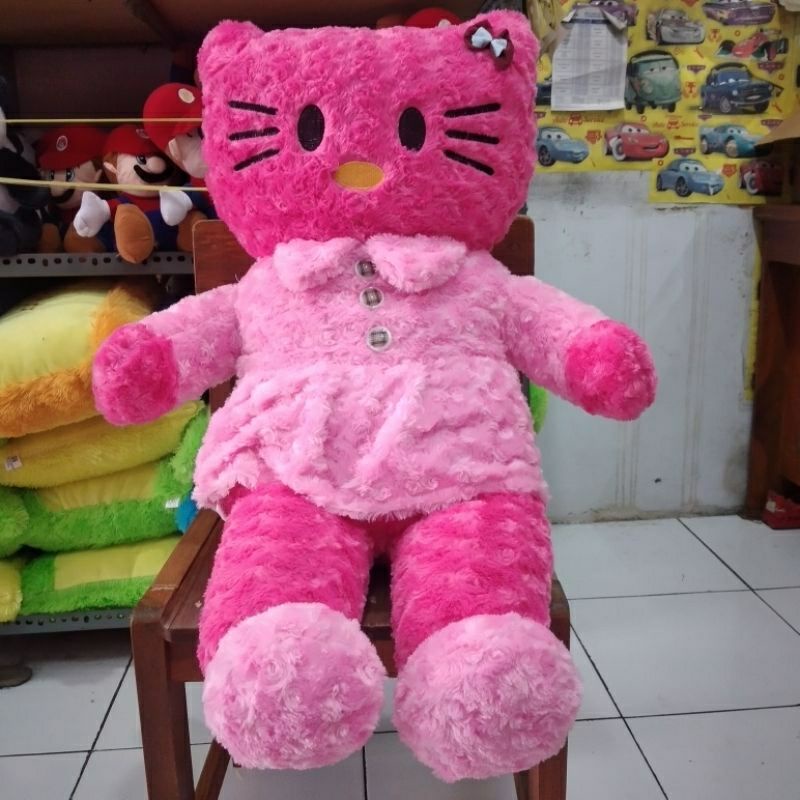 BonekaHello kitty jumbo kancing bahan snail jumbo 80cm Berlabel SNI