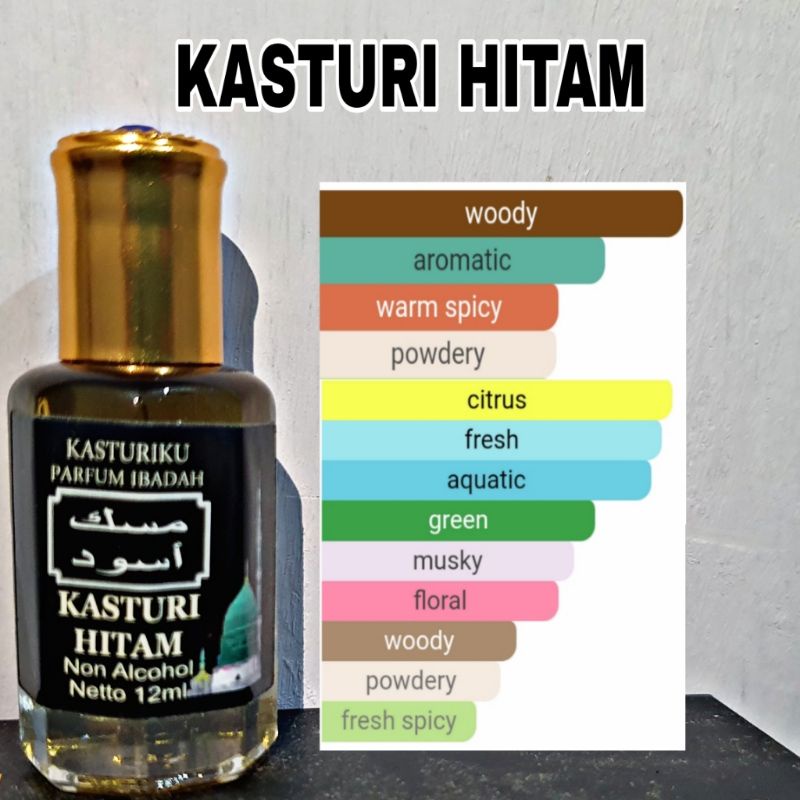 BIBIT PARFUM BLACK MUSK ATAU KASTURI HITAM  12ML ORIGINAL