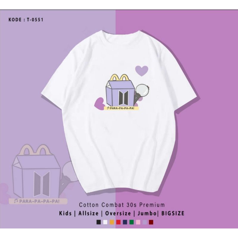 READY KAOS EDISI BTS MEAL MCD/I'M LOVIN IT/UNISEX CEWE COWO OVERSIZE