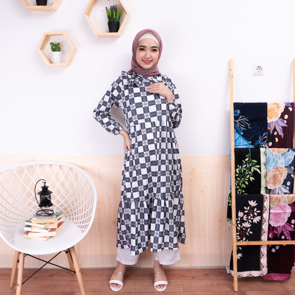 Mosti Midi Dress Viscose / Gamis Muslim Wanita