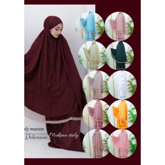Mukena Dewasa Mukena Italy DALANOVA Original 100%