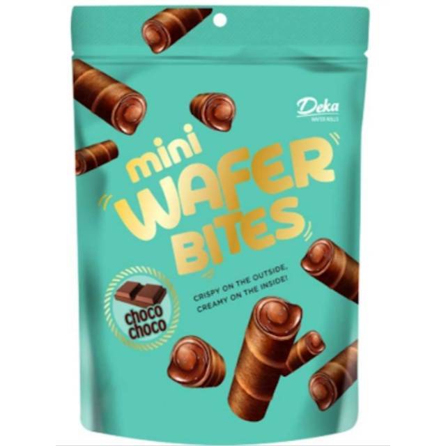 

Deka mini wafer bites coklat / ube 80 gram