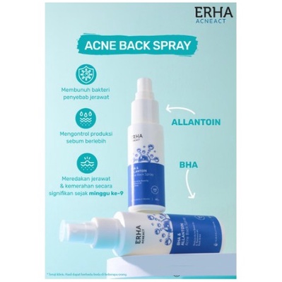 ✨SHASYA✨ ERHA ACNEACT SERIES Acne Back Spray 60ml | Acne Pressed Powder 13g | Acne Spot Gel 10g | ACSBP 60gr