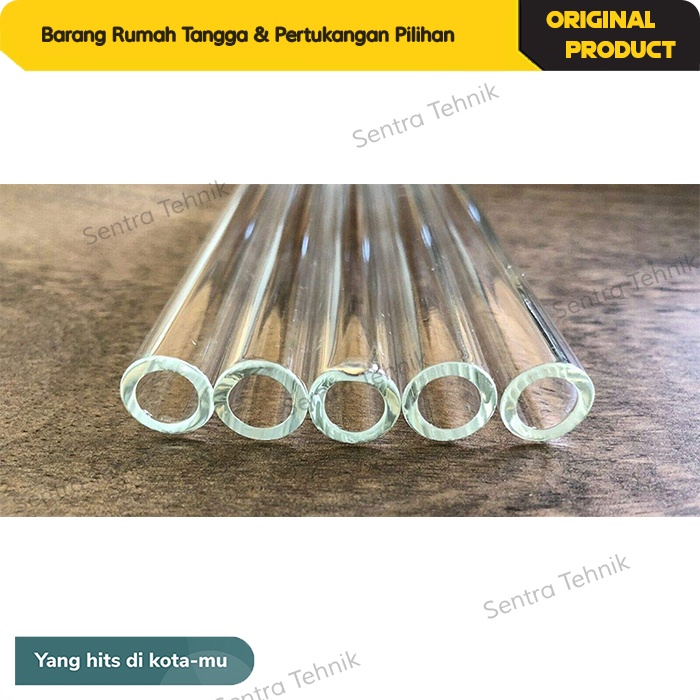 Pipa Kaca Tabung Boiler Setrika Uap OD 13mm Tebal 2,4mm / CM (Centimeter)