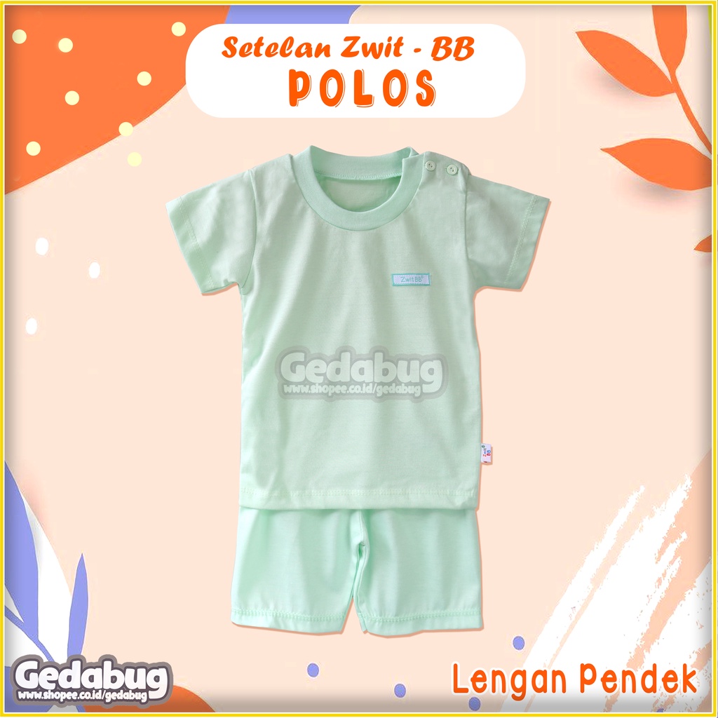 Setelan Anak Zwit BB Polos Pendek | Pakaian Oblong Anak Piyama | 100% Katun GEDABUG