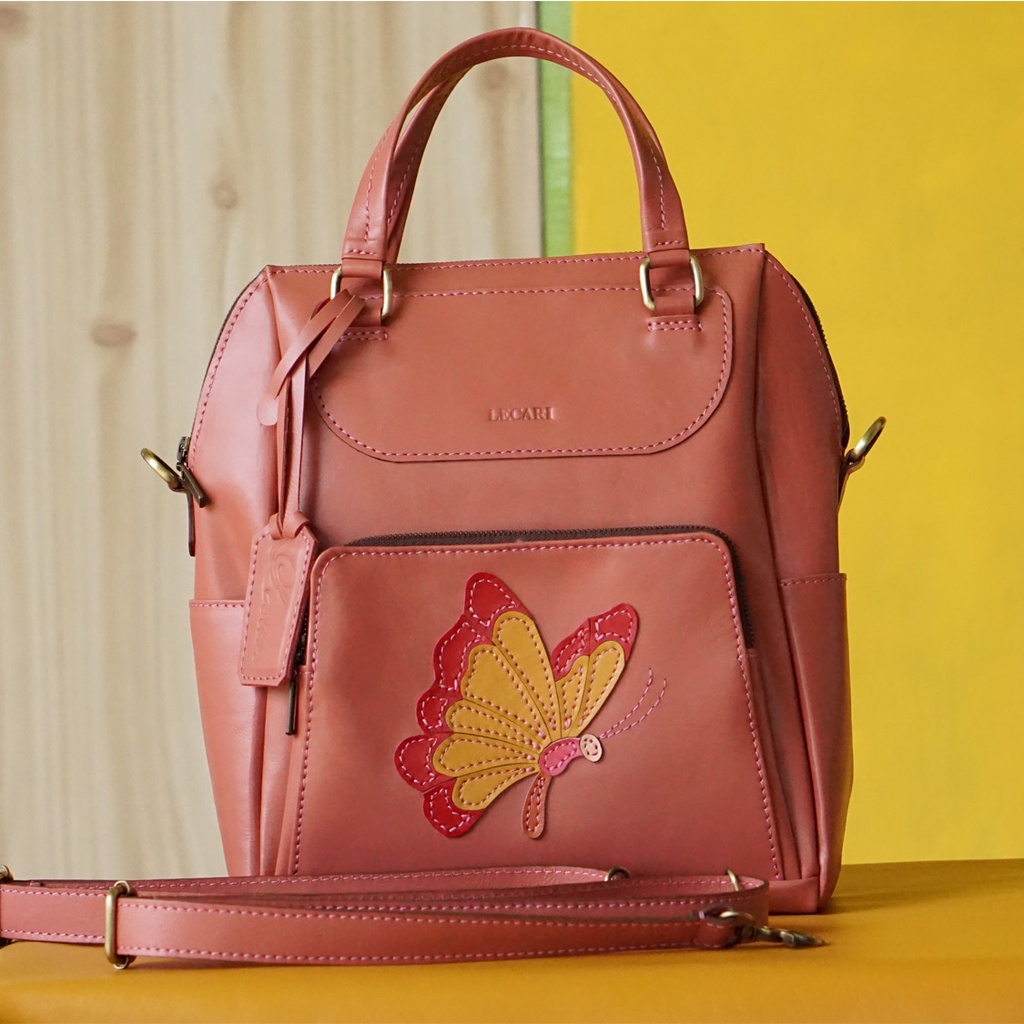 Lecari Melisa Backpack Leather Ransel Wanita Kulit Asli