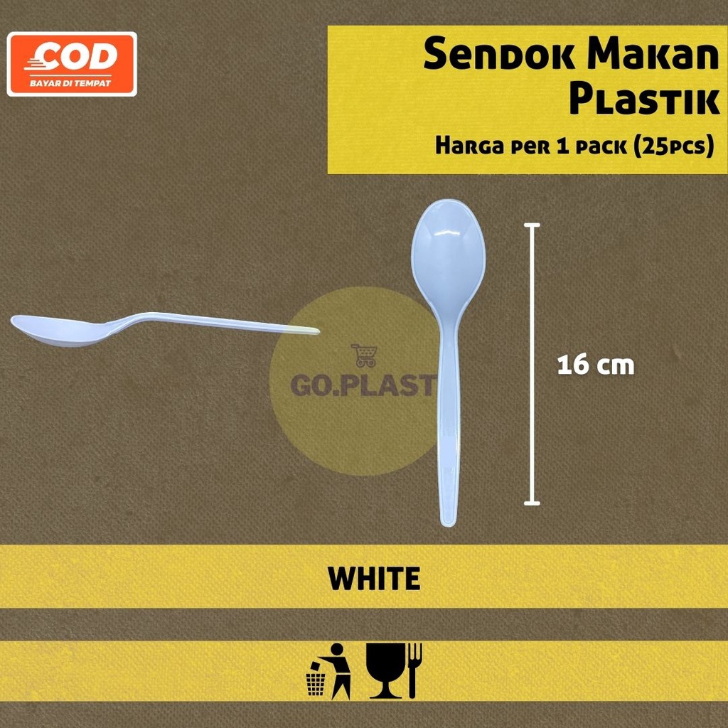 [25PCS] THREESTAR SENDOK MAKAN PLASTIK