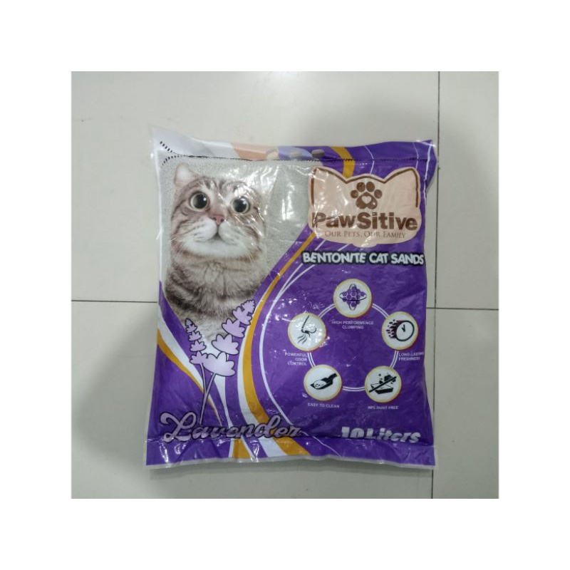 Pasir Kucing Pawsitive 10Liter Promo (Go-jek only) pasir kucing gumpal bentonite catsand