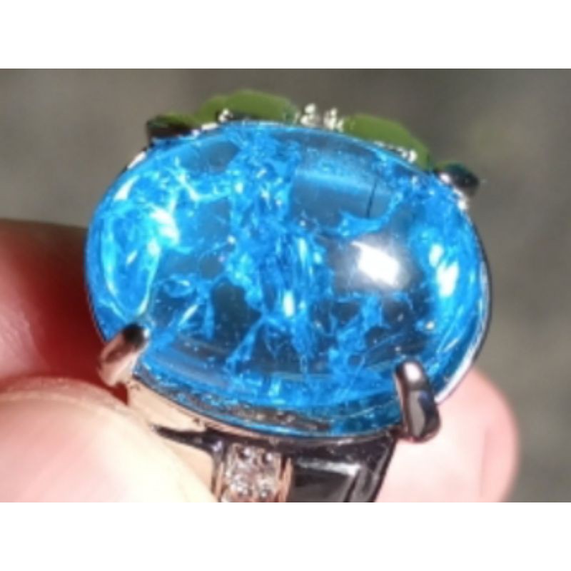 CINCIN PRIA BATU BLUE TOPAZ PECAH 1000