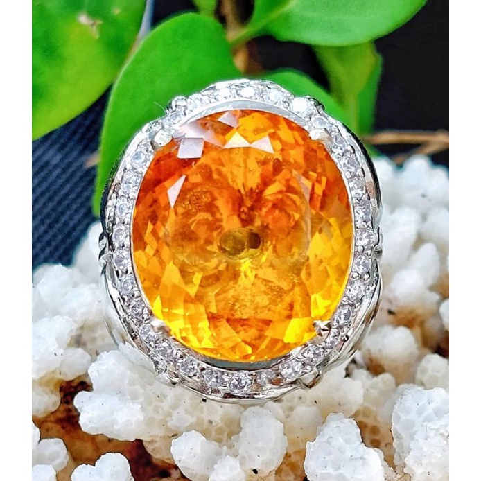 CINCIN PERMATA NATURAL CITRINE JUMBO - HIGH QUALITY