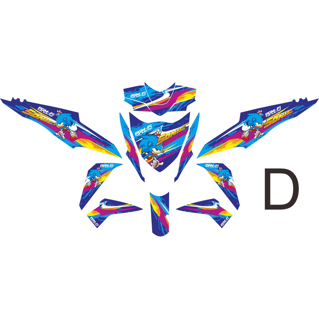 Stiker Decal Full body Decal Beat FI  Motif Racing