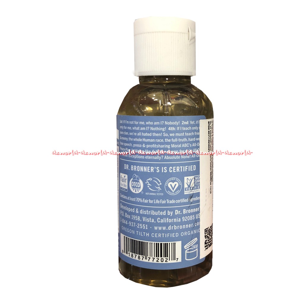 Dr Bronner's 18in1 Baby Unscented 59ml Pure Castile Soap Sabun Cair