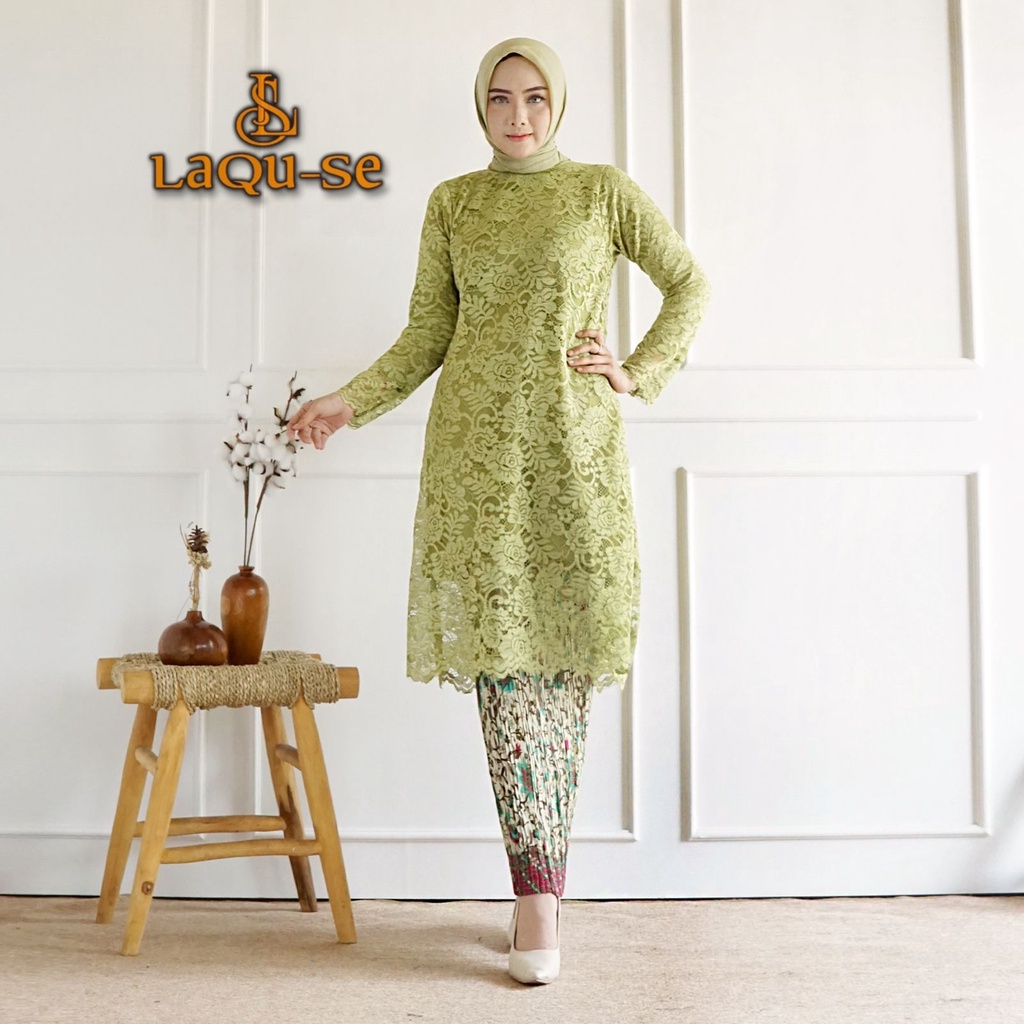 Set Kebaya Tunik Modern Kebaya Brukat Wisuda Kebaya Kondangan Baju Pesta Terbaru By Laquse Kebaya