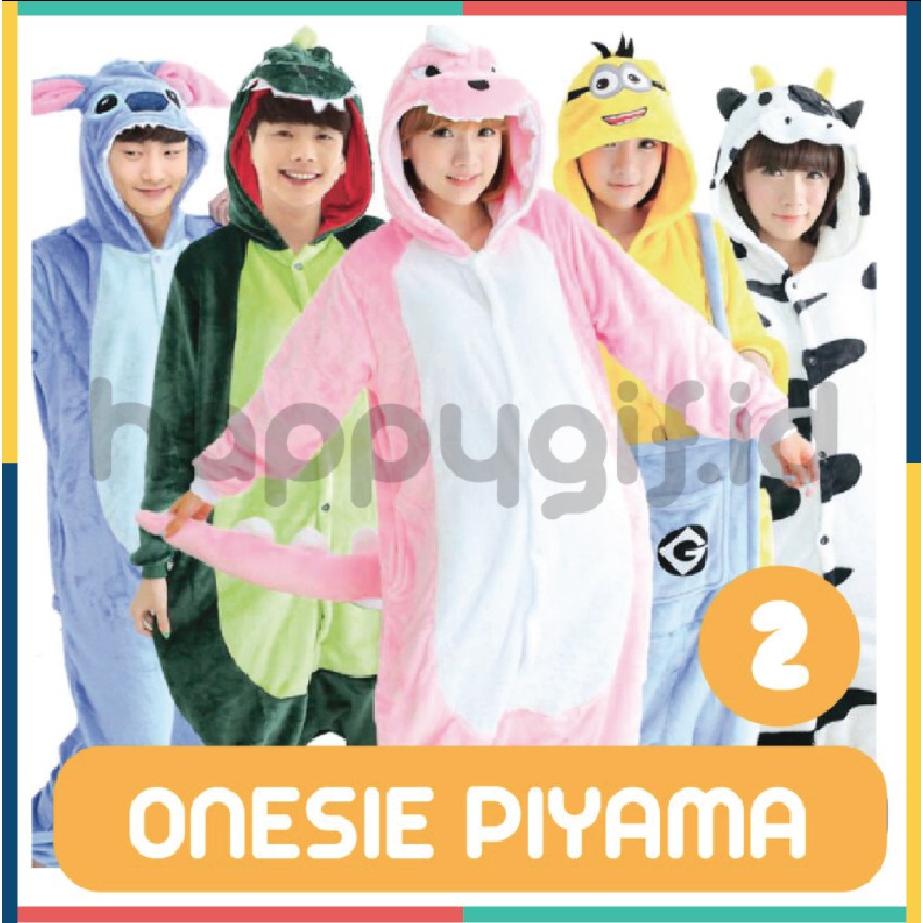 ONESIE PIYAMA KOSTUM DEWASA - KARAKTER 2 BAYMAX BROWN KANGGURU dll