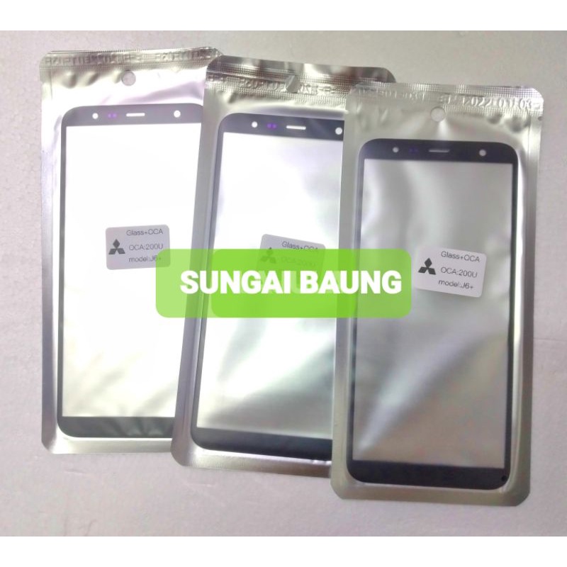 KACA LCD KACA DEPAN KACA TOUCHSCREEN + LEM OCA SAMSUNG J6 PLUS / J6+