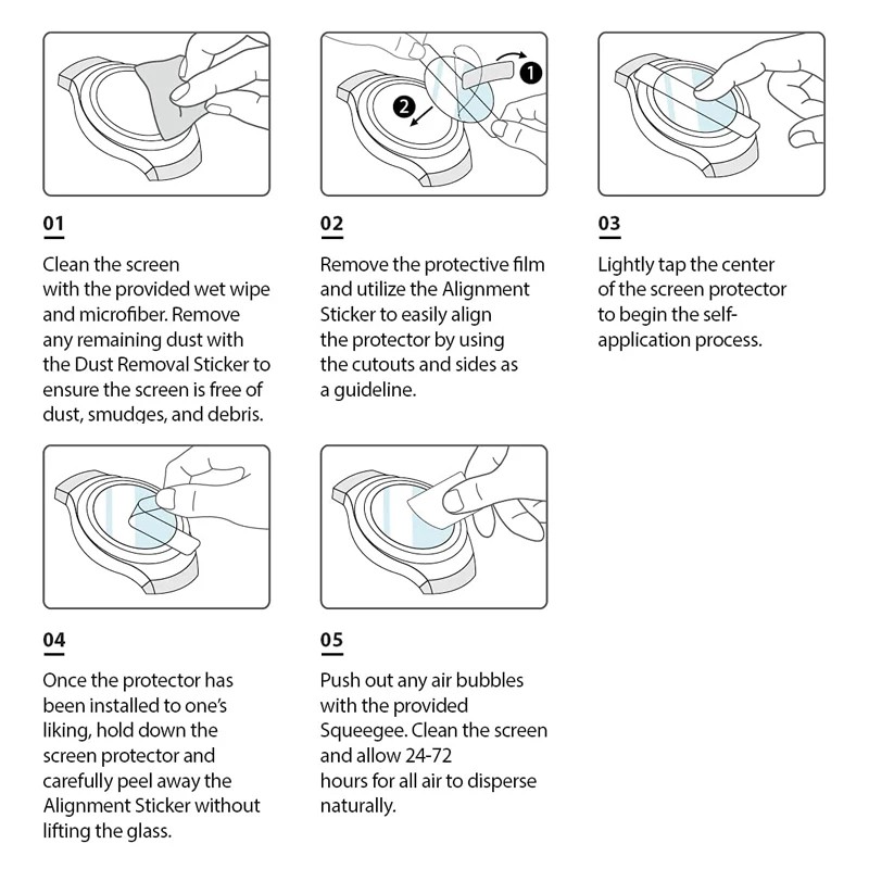 ANTI GORES SCREEN PROTECTOR TEMPERED SAMSUNG GALAXY WATCH 4 40mm 44mm / Classic 42mm Classic 46mm