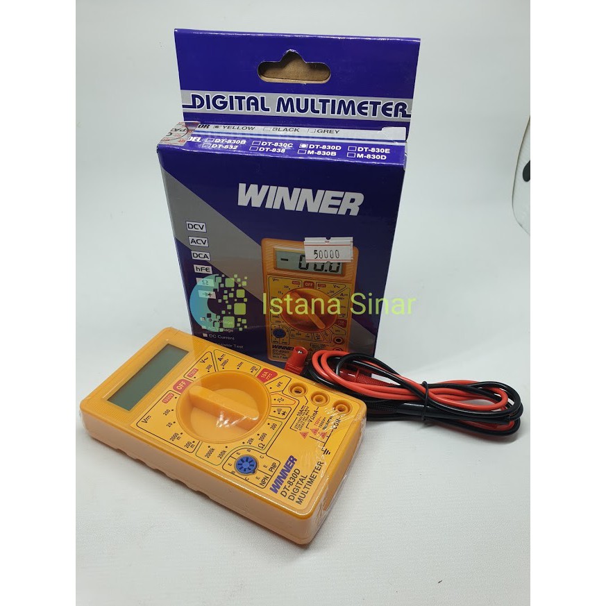 MULTI TESTER DIGITAL WINNER DT-830D MULTIMETER DT 830D 830 D ORIGINAL