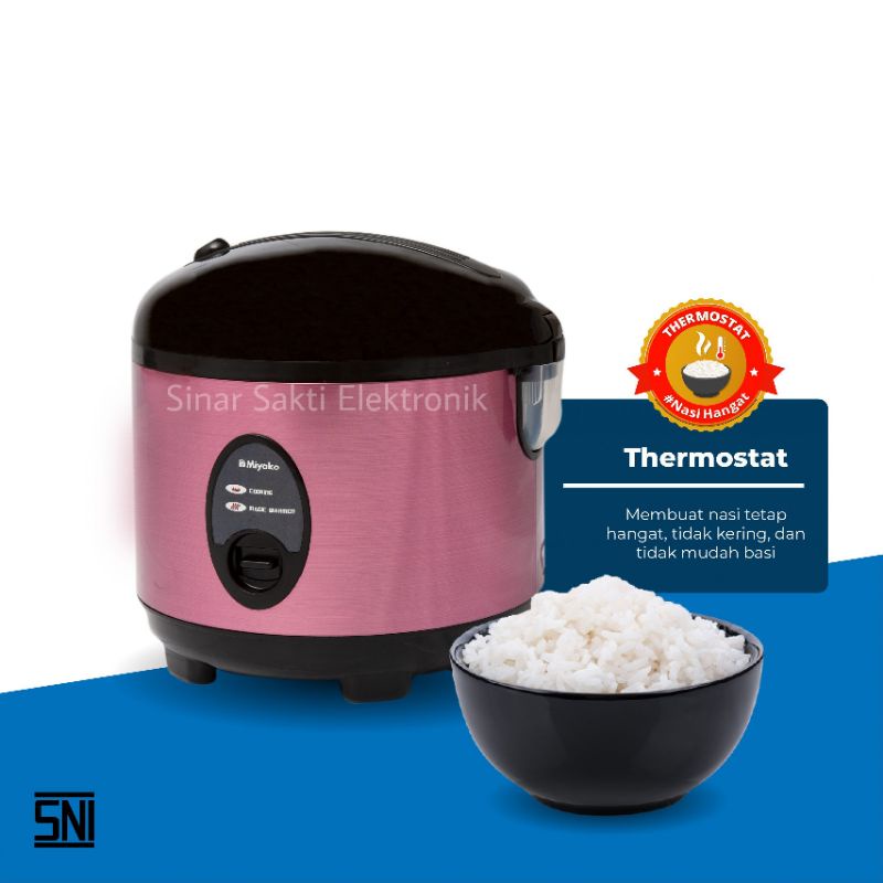 Miyako Magic Com MCM 508 SBC 1.8 Liter 1.8L 1,8 L Rice Cooker Penghangat dan Penanak Nasi 1,8L Malang