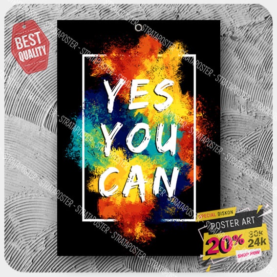 hiasan dinding Motivasi - pajangan dinding - poster - wall decor - poster dinding - 203069KRN