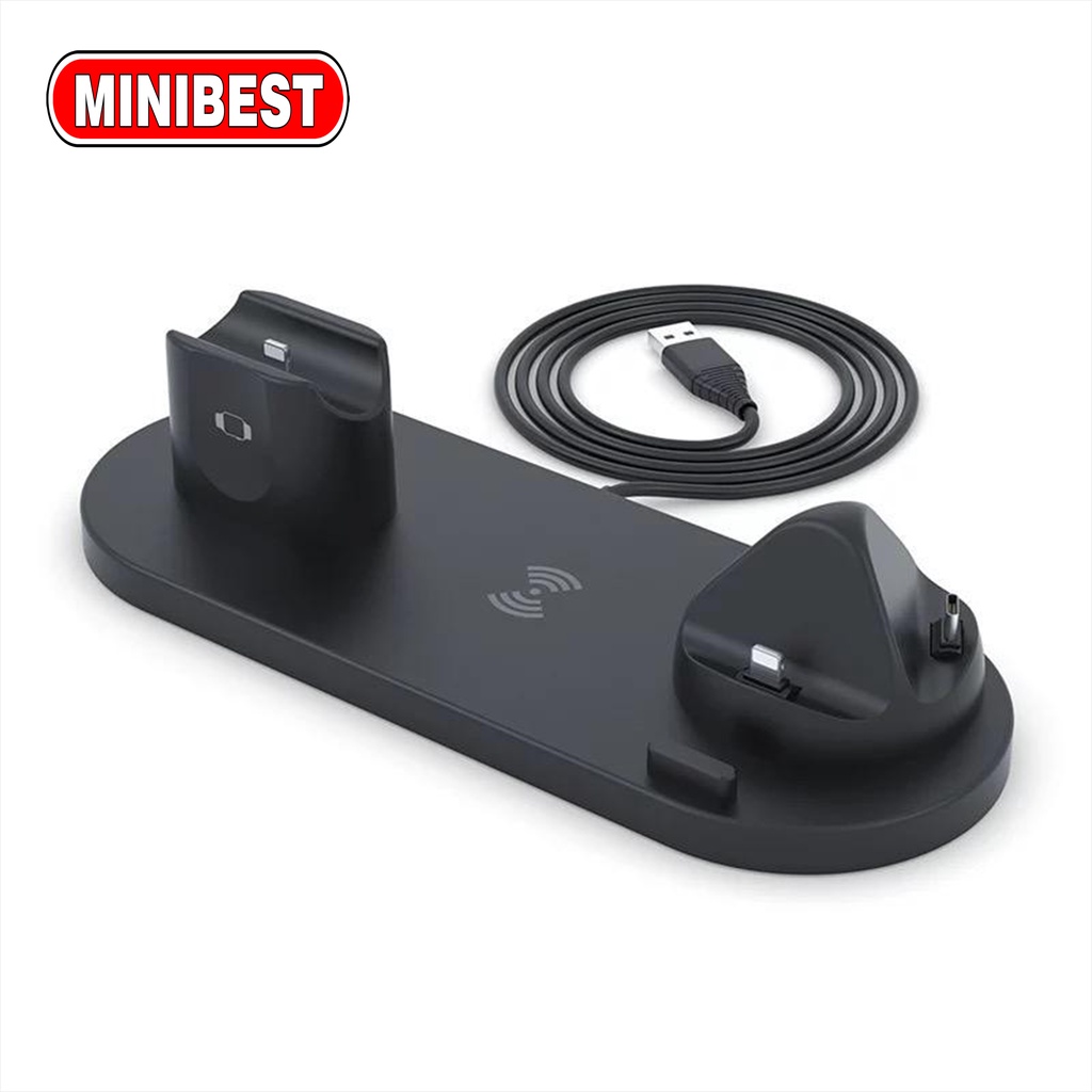 [MB] Wireless Charger 6 in 1 Fast Charging Universal Multifungsi