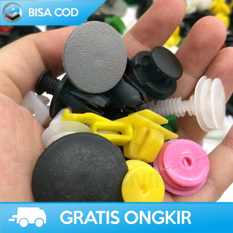 BAUT RIVET PANEL PINTU MOBIL UNIVERSAL 160PCS MULTI COLOR BENTUK MURAH