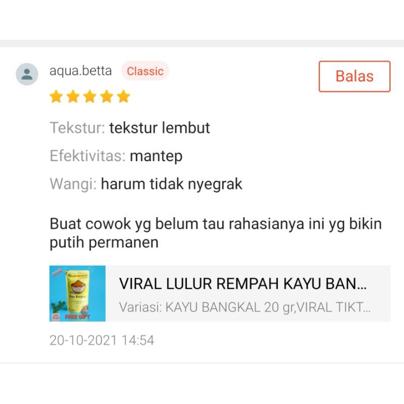 VIRAL 100 gr LULUR REMPAH KAYU BANGKAL ORIGINAL