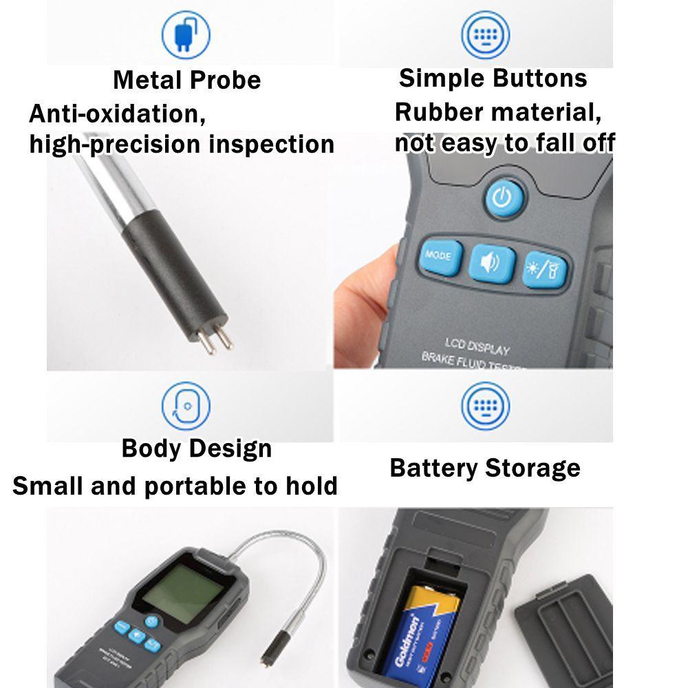 Preva Brake Fluid Tester New Design Universal Auto Detektor Kualitas Oli Mesin Akurat Tester