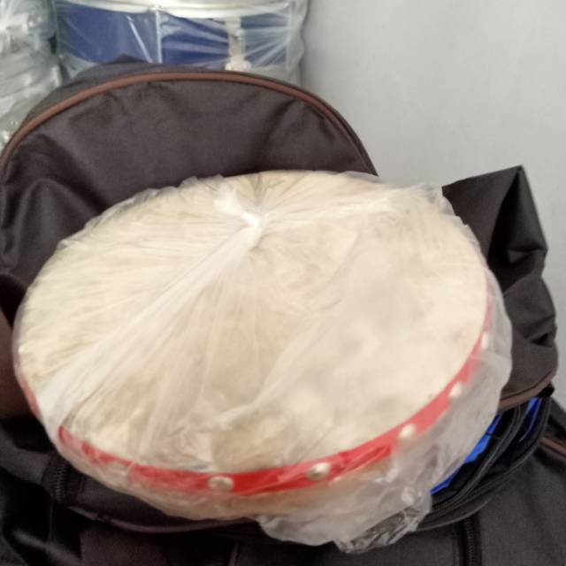 Keprak hadroh kulit 8 inc  asli jepara