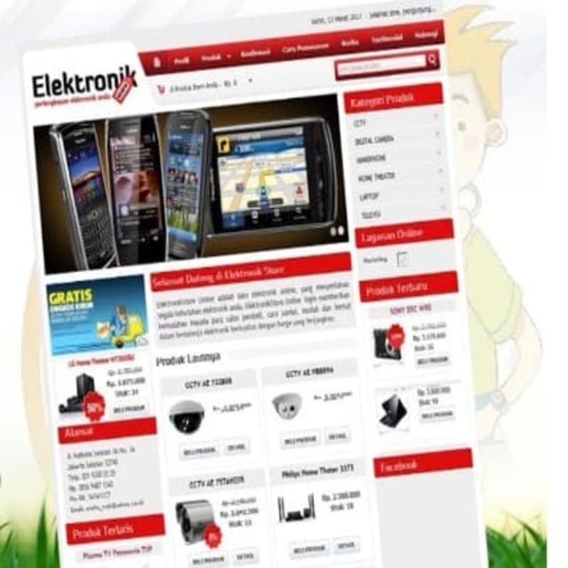 website Toko Online elektronik (script website full source)