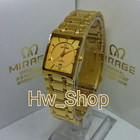 Jam Tangan Wanita Mirage Original 7908 Kuning 3 ATM Stainless Steel