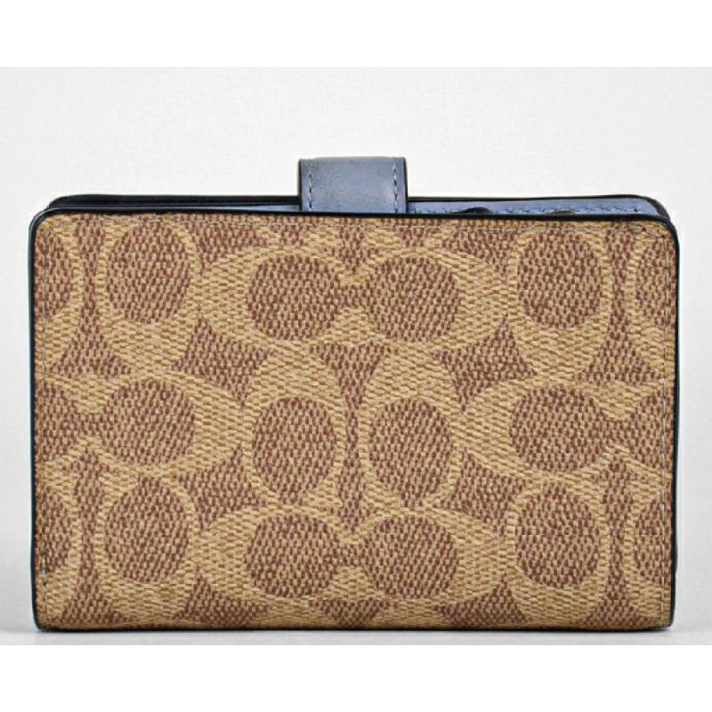 Coach Medium Corner Zip Wallet In Signature Canvas (C33034)