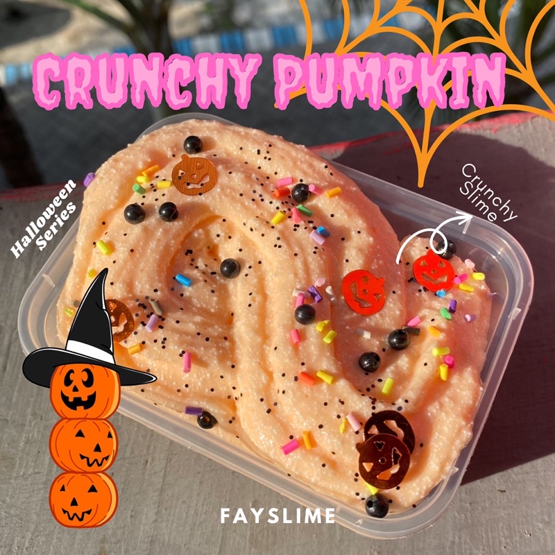 Crunchy Pumpkin Slime | crunchy slime | hallowen slime murah