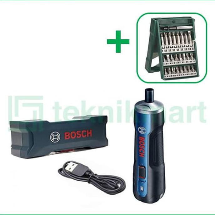 Bosch Go 3.6V Bor Obeng Baterai Dengan Bosch X-Line Set Mata Obeng 25