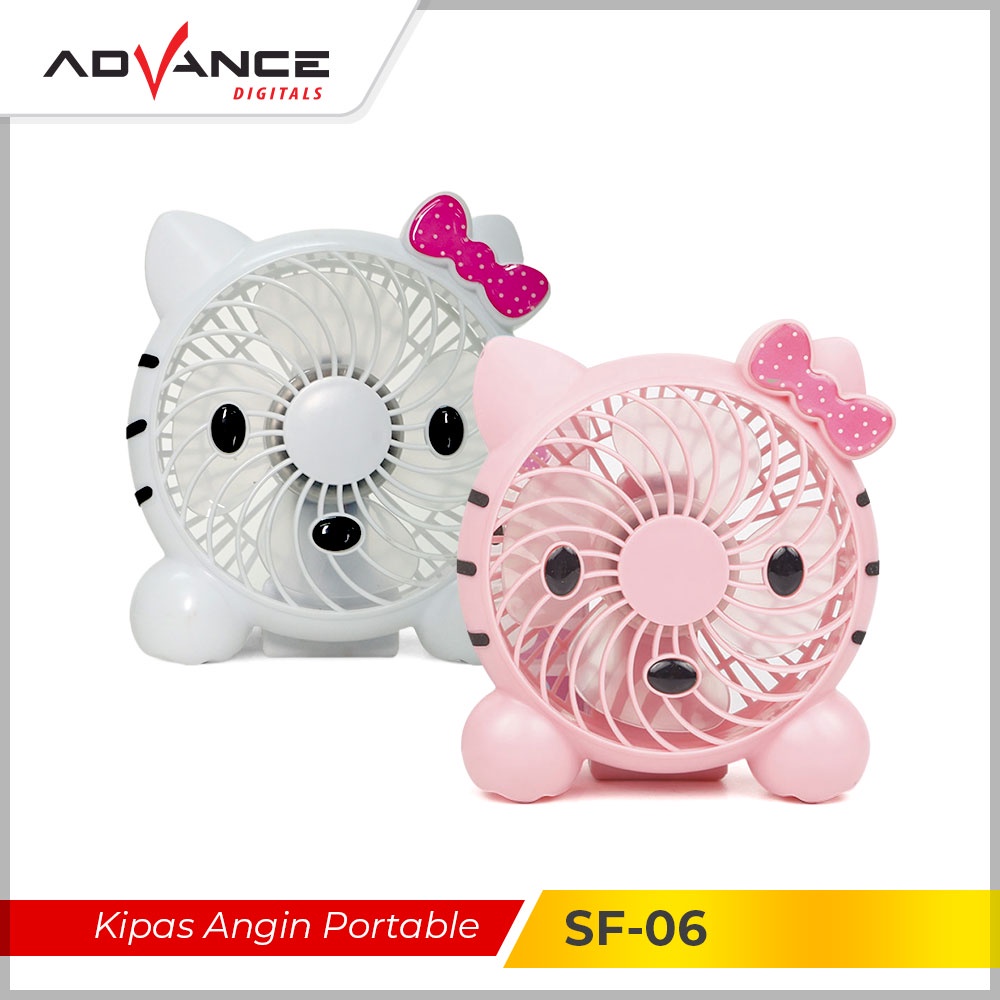 Advance Digitals Kipas Mini USB Karakter Hello Kity Lucu Portable SF-06 Garansi Resmi