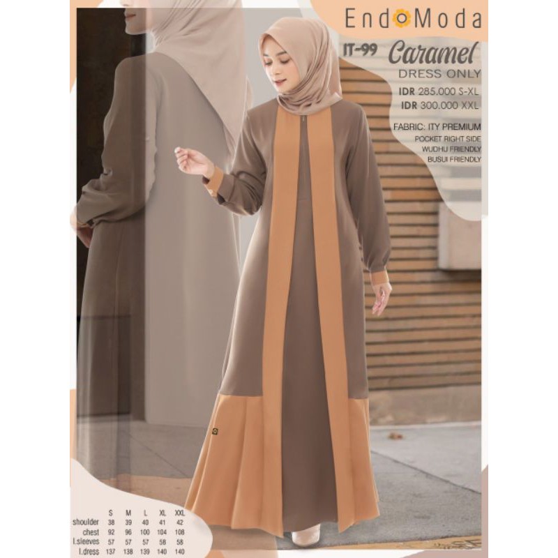 Gamis endomoda IT 99 Caramel