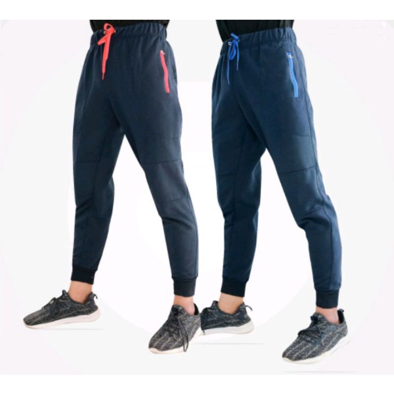 Celana Panjang Jogger Zipper sweatpant Training Celana Sepeda