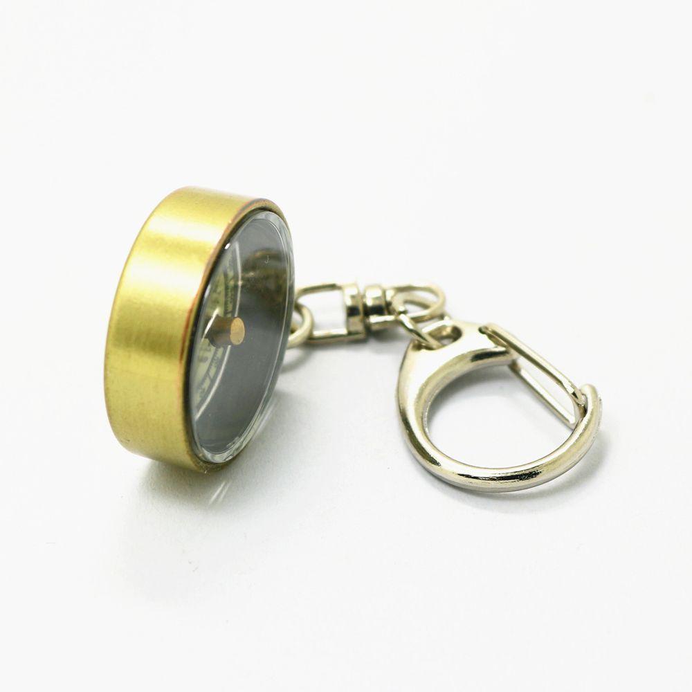 Lanfy Kompas Mini 1pcs Outdoor Survival Zinc Alloy Pendant Peralatan Panjat Gantungan Kunci Alat Navigasi Vintage Key Ring