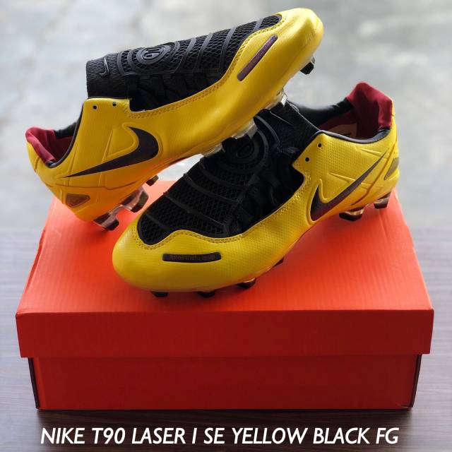  SEPATU BOLA NIKE T90 LASER  I SE YELLOW BLACK FG Shopee 