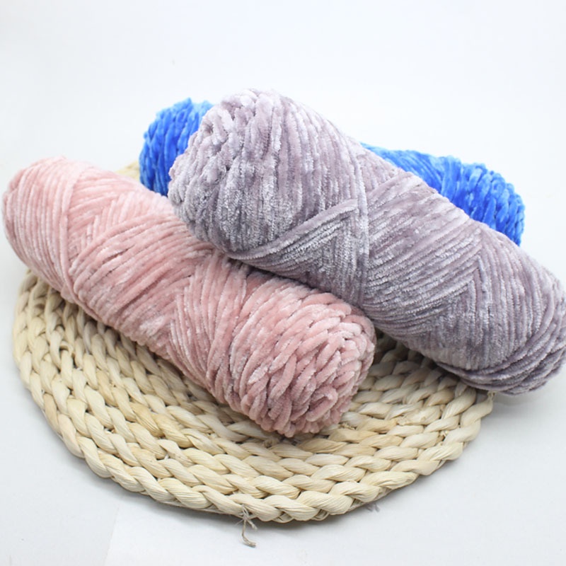 Benang rajut beludru import/velvet 20 colors soft Velvet yarn 100g crochet soft yarns